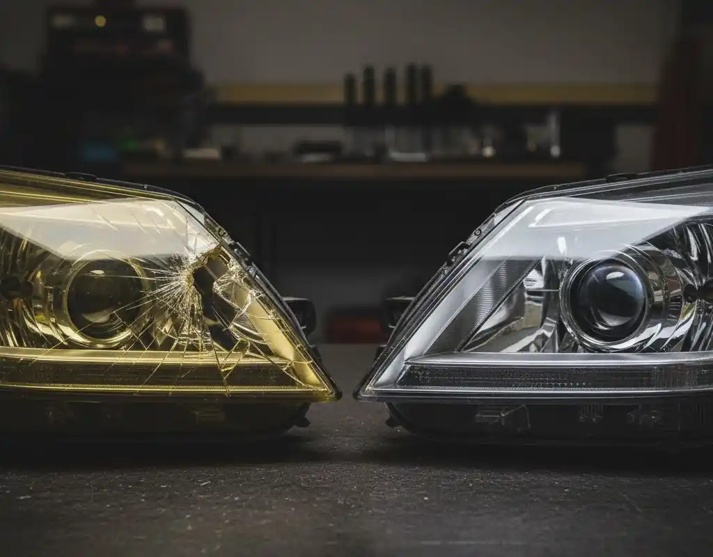 Ремонт битой фары в Минске